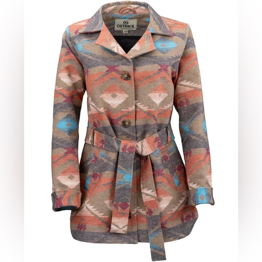 NWOT Outback Trading Co Vara Jacket Belted Western Coat in Women’s Size Medium